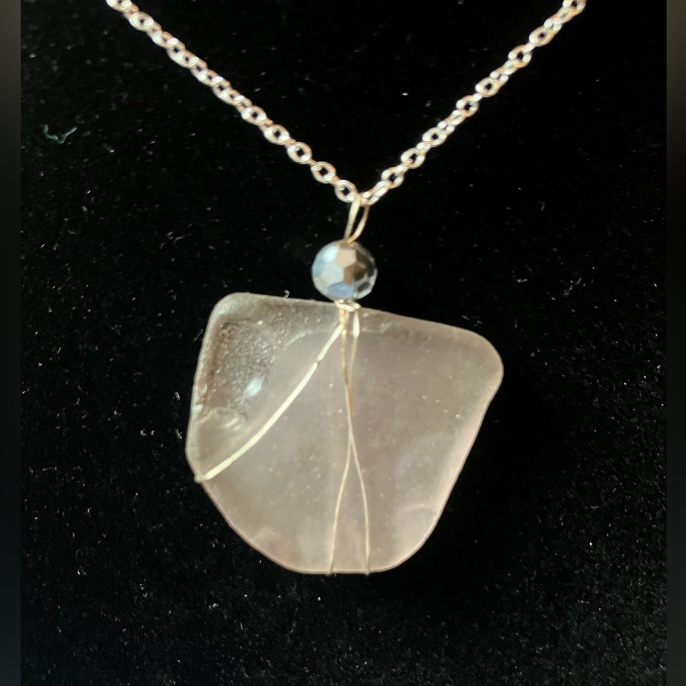 #63 handmade seaglass necklace